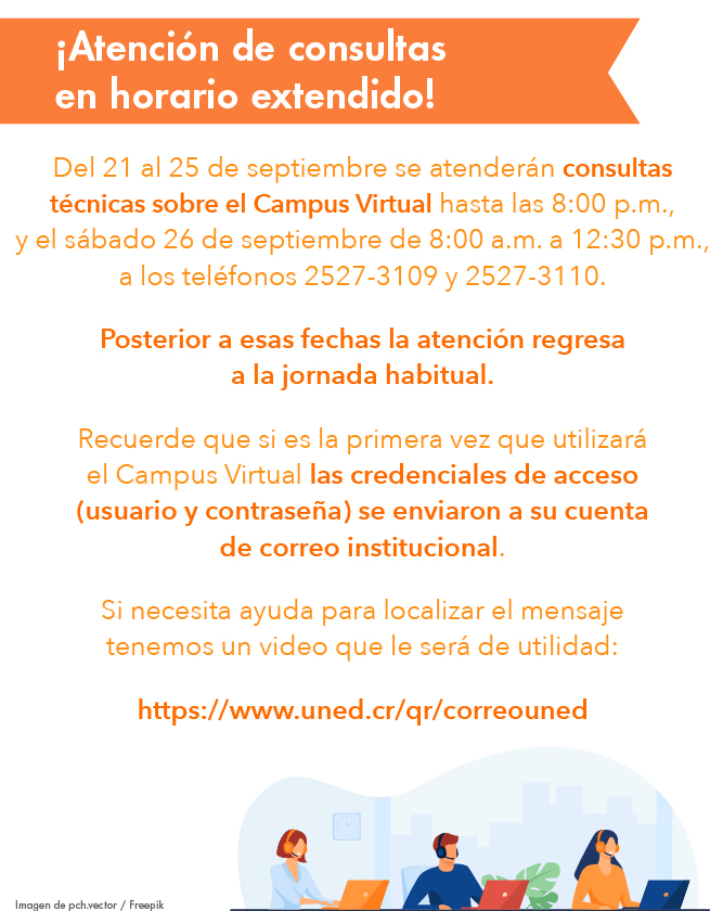 21 al 25 de setiembre consultas técnicas hasta las 8pm y 26 de setiembre  de 8 a 12:30pm al 25273109 y 25273110